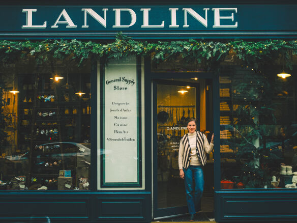 caroline morrison outside her paris shop landlline 1  